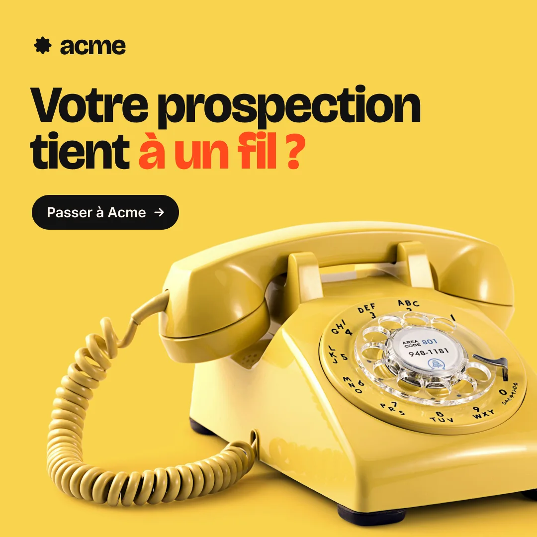 Problème, annonce de la marque imaginaire Acme