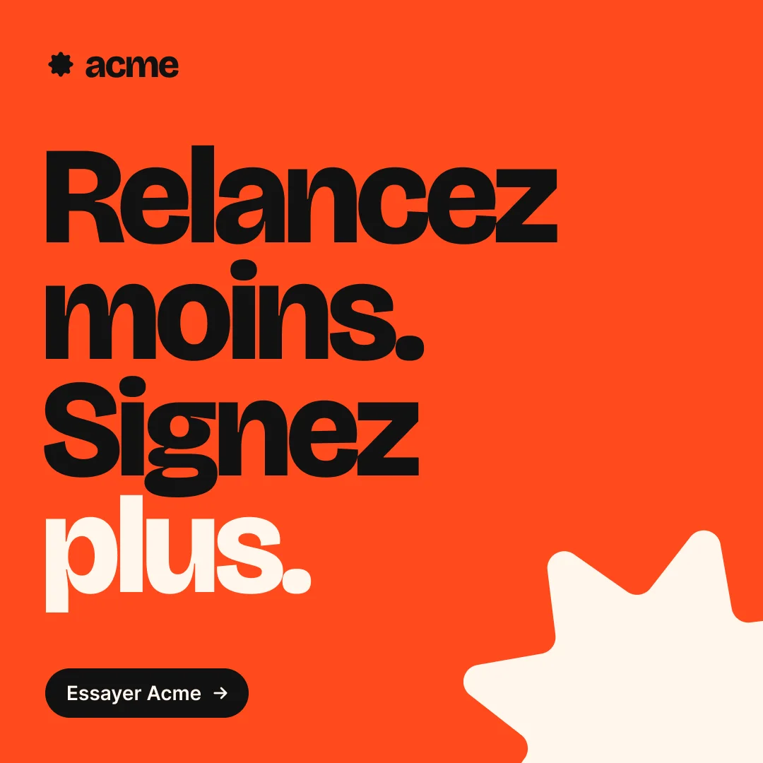 Bénéfice, annonce de la marque imaginaire Acme